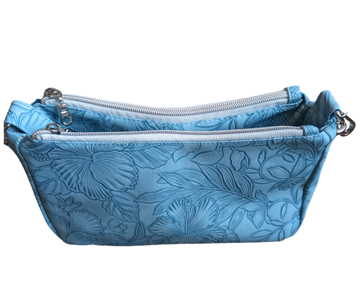 The Aries: Blue Tooled Faux Leather