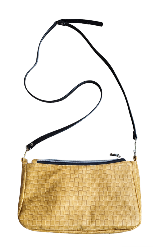 The Aries: Yellow Woven Faux Leather