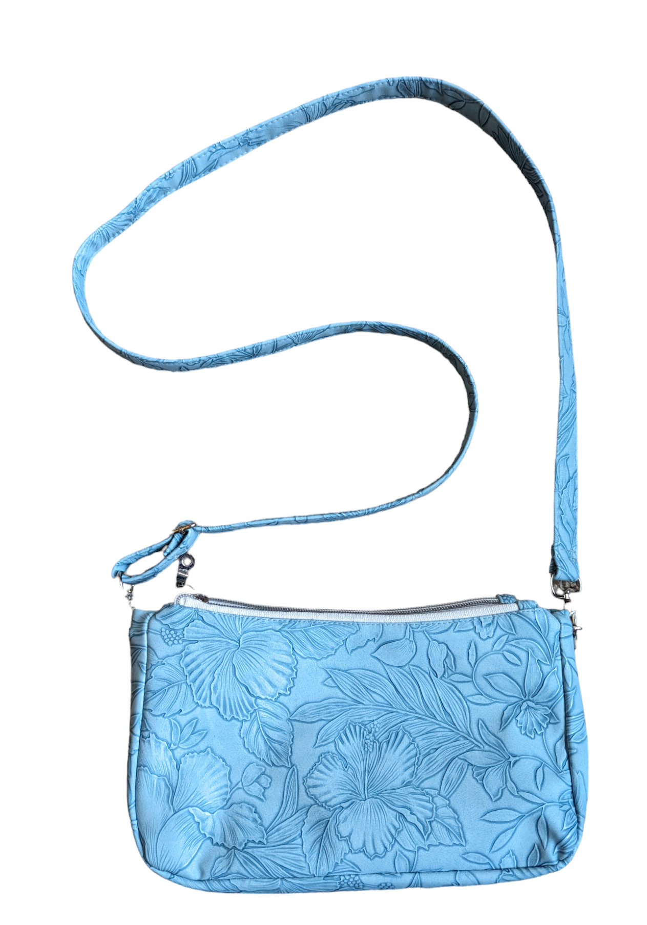 The Aries: Blue Tooled Faux Leather